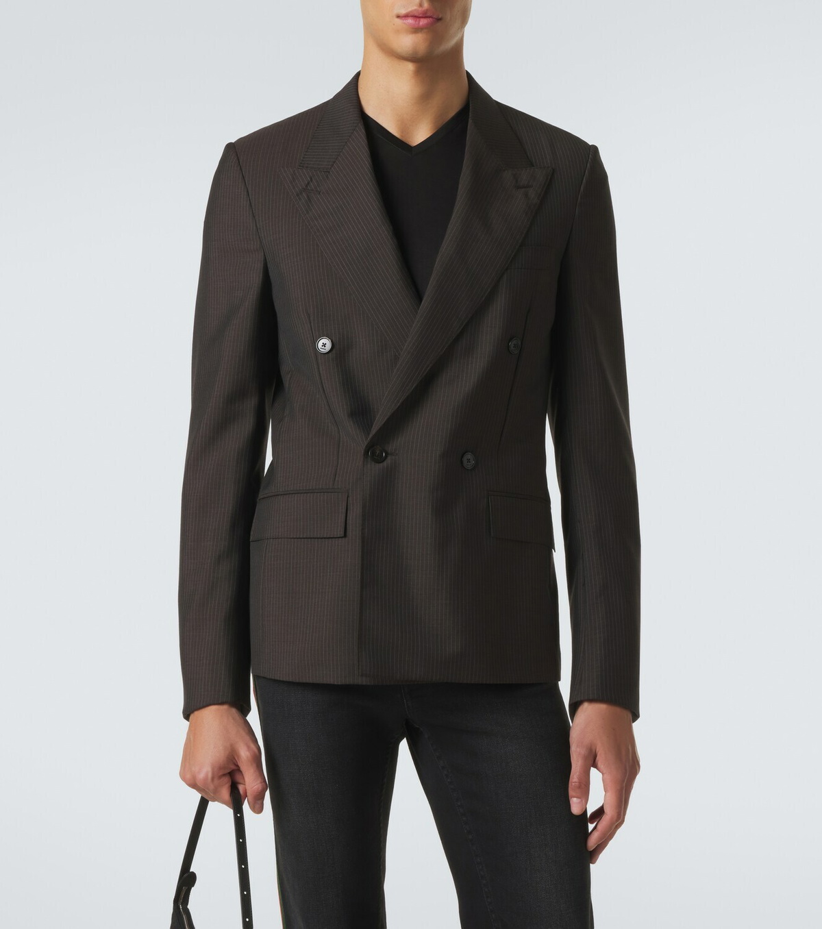 Gucci Pinstripe wool and mohair blazer