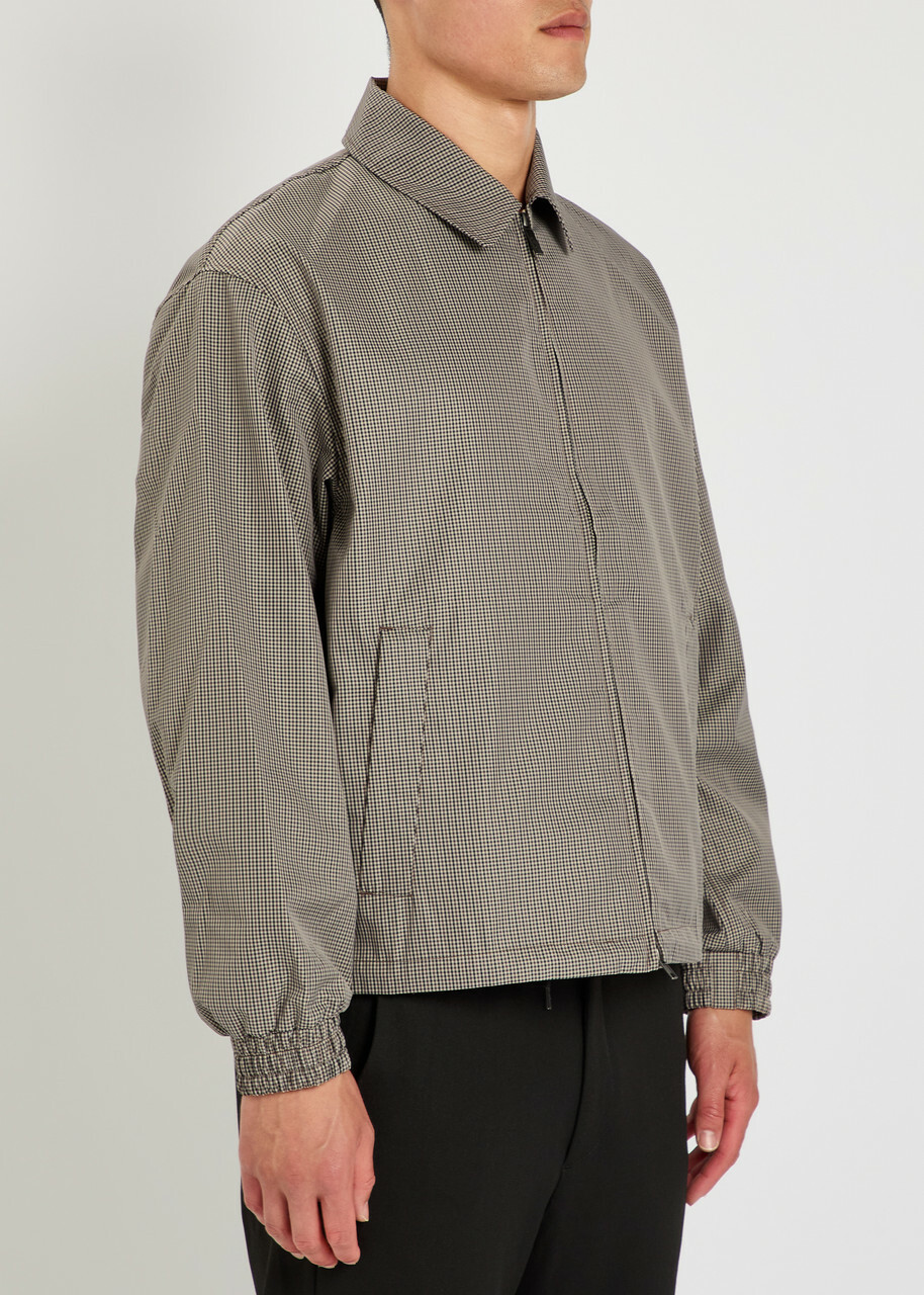 Les Deux Checked Woven Jacket Beige