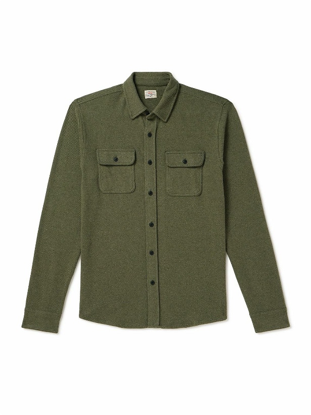 Photo: Faherty - Legend™ Striped Recycled Stretch-Knit Shirt - Green
