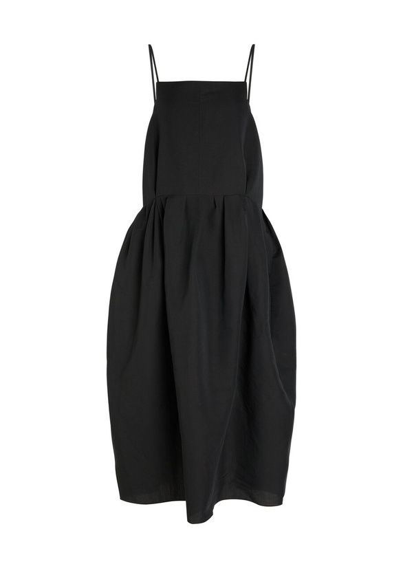 Photo: Khaite Adira Silk and Cotton-blend Midi Dress Black