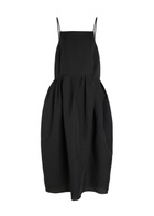 Khaite Adira Silk and Cotton-blend Midi Dress Black