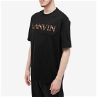 Lanvin Men's Curb Embroidered Logo T-Shirt in Black