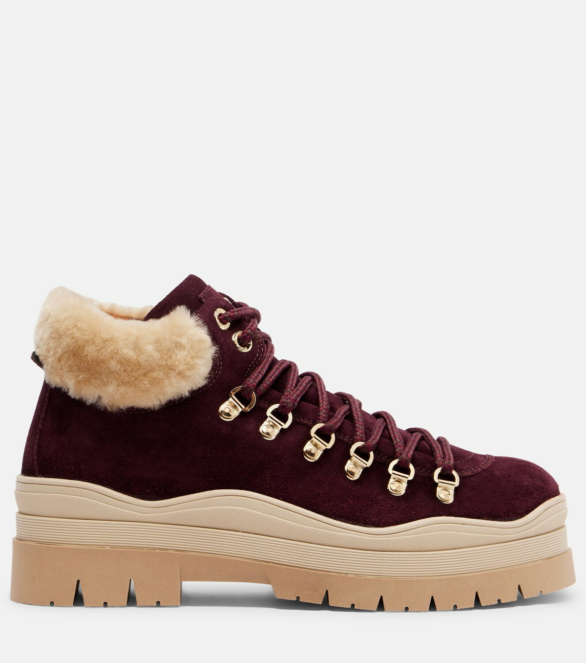 Bogner Arosa shearling-lined suede lace-up boots