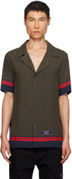 Balmain Brown Mini Monogram Shirt