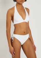 Max Mara Beachwear Sandra Ruched Bikini Briefs White
