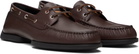 Jil Sander Brown Calfskin Boat Shoes