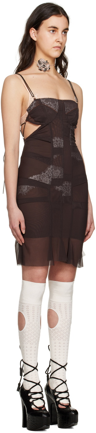 nastyamasha SSENSE Exclusive Brown Mini Dress