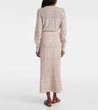 Eres Rythmee pointelle wool and cashmere midi skirt