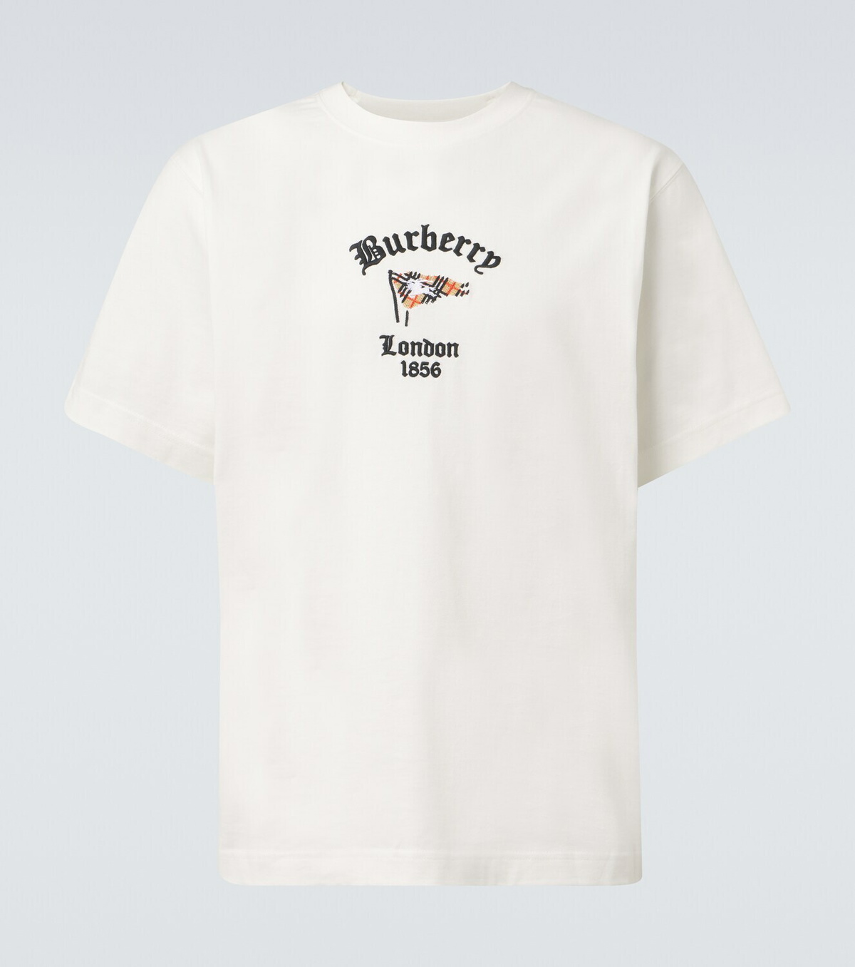 Burberry Embroidered cotton jersey T-shirt