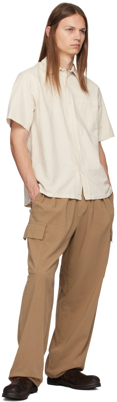 ATON Tan Drawstring Cargo Pants