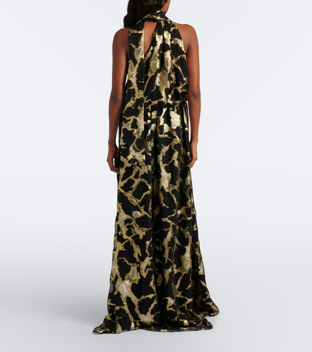 Taller Marmo Kintsugi silk-blend fil coupé gown