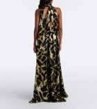 Taller Marmo Kintsugi silk-blend fil coupé gown