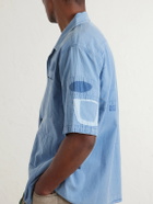 Corridor - Patchwork Cotton Shirt - Blue