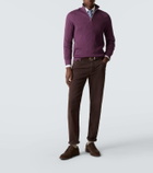 Brunello Cucinelli Ribbed-knit cotton half-zip sweater