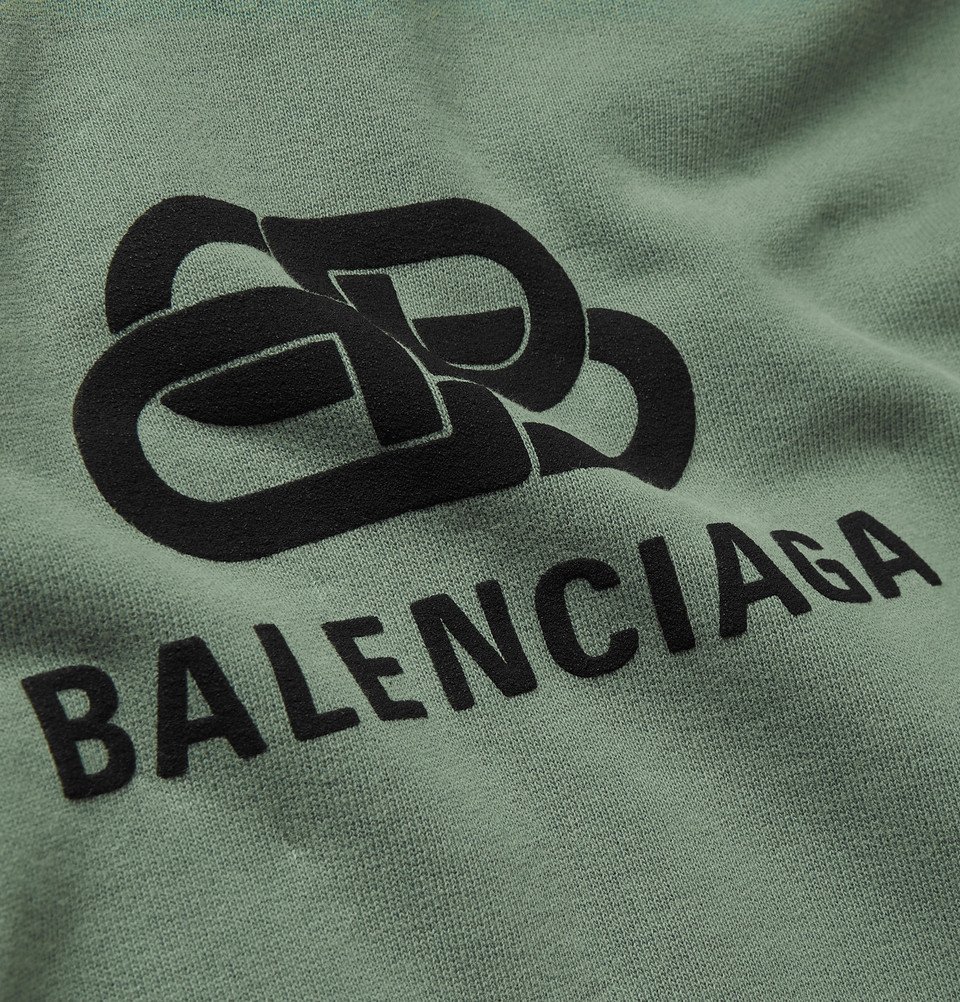 パーカー・フーディ Balenciaga Sage Green Cotton Sweatshirt Balenciaga Back Reflective Hoodie Medium Fit in Sage Green
