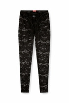Diesel Camo lace leggings - Pants Womens in Black
