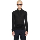 Jil Sander Black LS Zip Polo