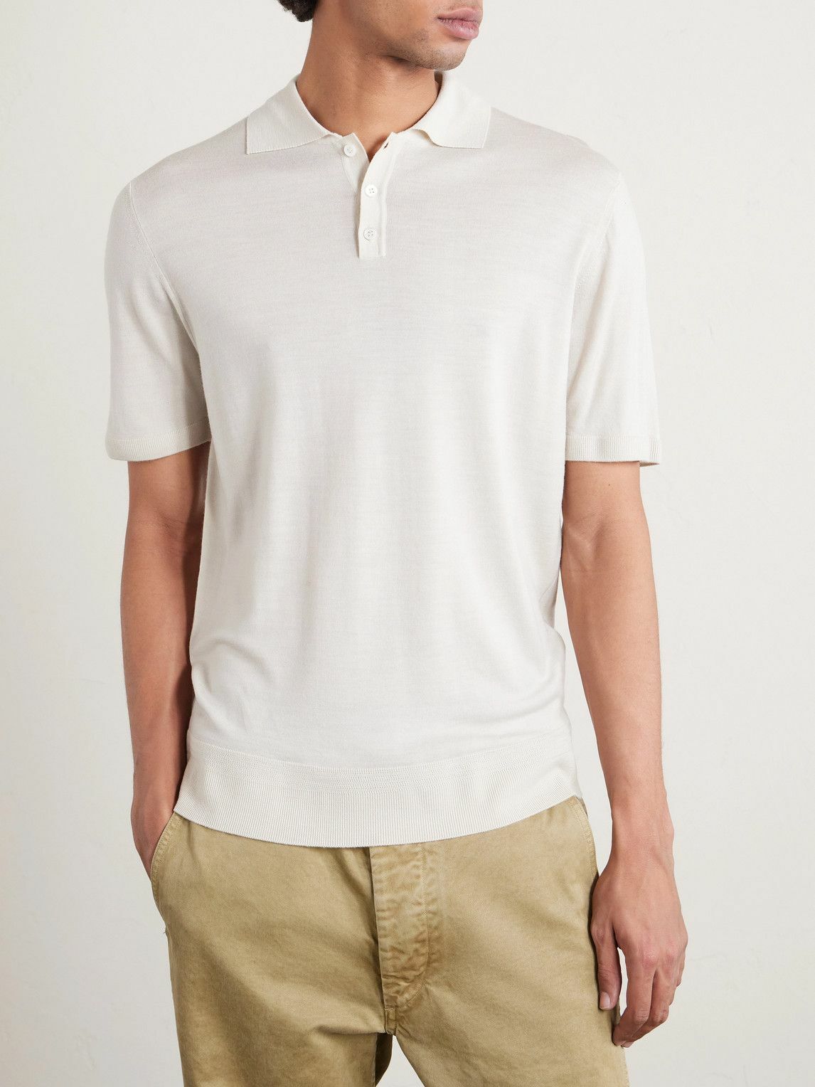 Barena - Marco Merino Wool Polo Shirt - Neutrals