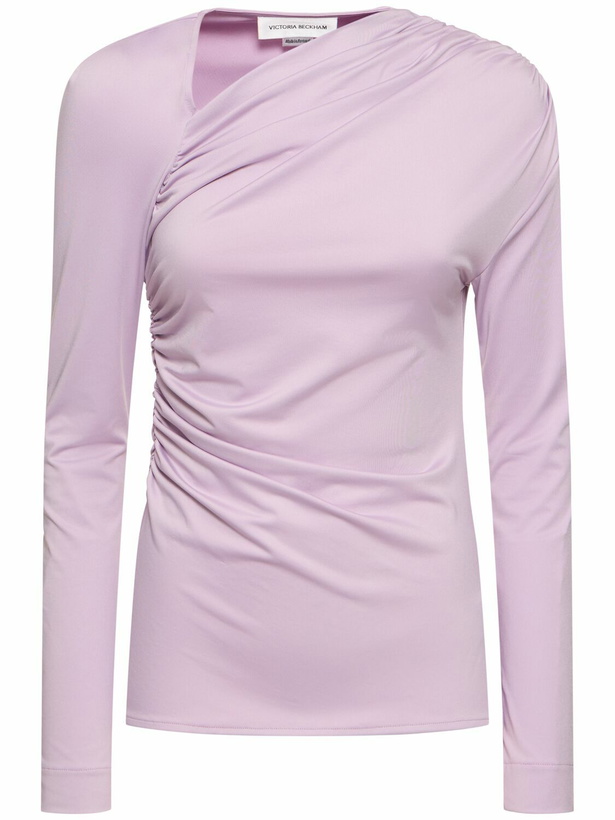 Photo: VICTORIA BECKHAM Fluid Asymmetric Draped Jersey Top