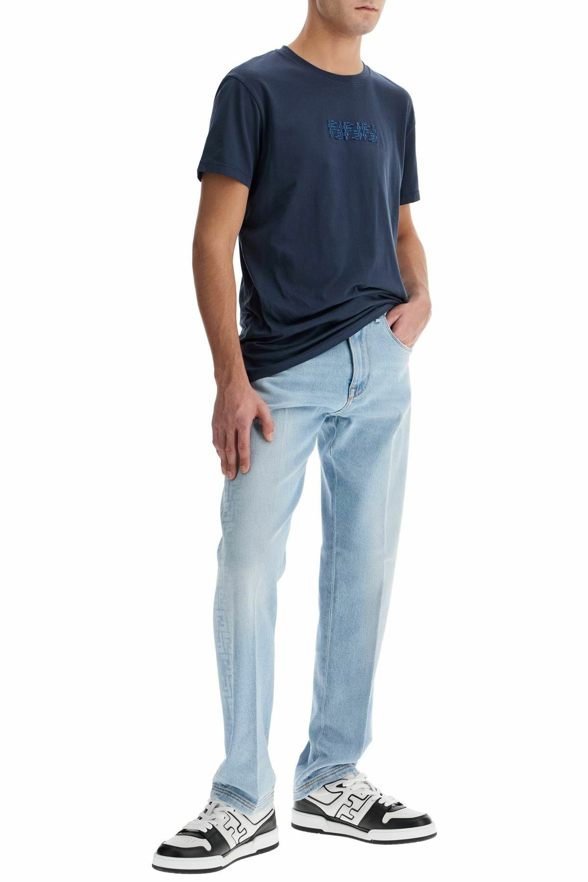 FENDI faded ff pattern jeans with Light blue Fendi FENDI faded ff pattern jeans with Light blue Fendi