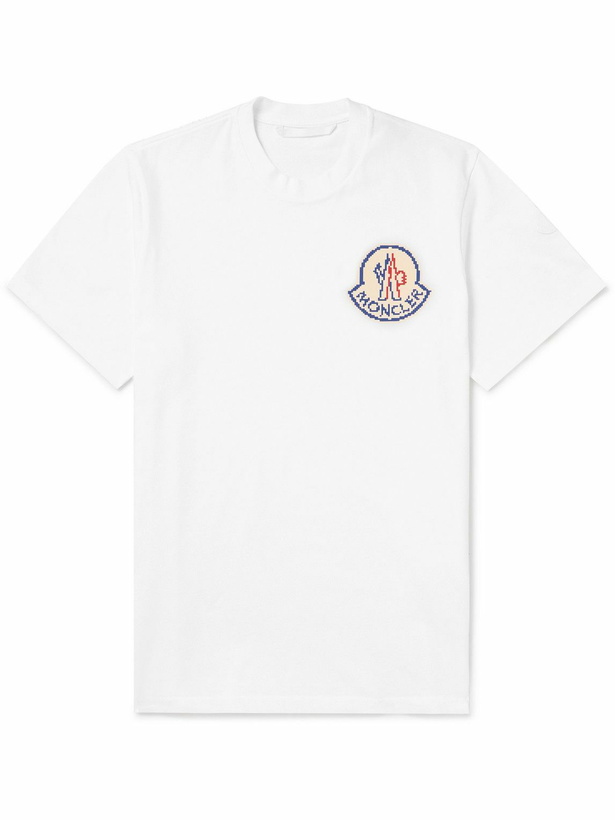 Photo: Moncler - Logo-Print Cotton-Jersey T-Shirt - White