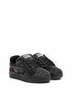 Diesel S-D-Ollie - Sneakers in frayed denim e leather - Sneakers Mens in Black