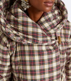 Dries Van Noten Gingham hooded cotton puffer jacket
