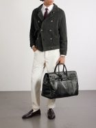 Brunello Cucinelli - Panelled Full-Grain Leather Weekend Bag
