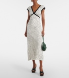 Rixo Iggy polka-dot linen-blend maxi dress