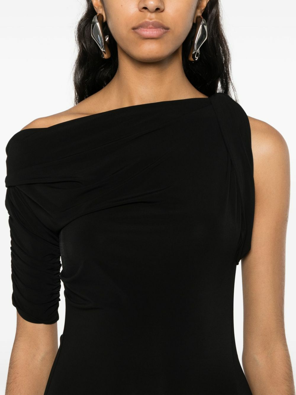 【JACQUEMUS】The Drapeado ミディアムドレス ブラック Jacquemus Black La Robe Drapeado Midi Dress Jacquemus