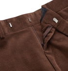Kingsman - Brown Slim-Fit Stretch-Cotton and Cashmere-Blend Corduroy Suit Trousers - Brown