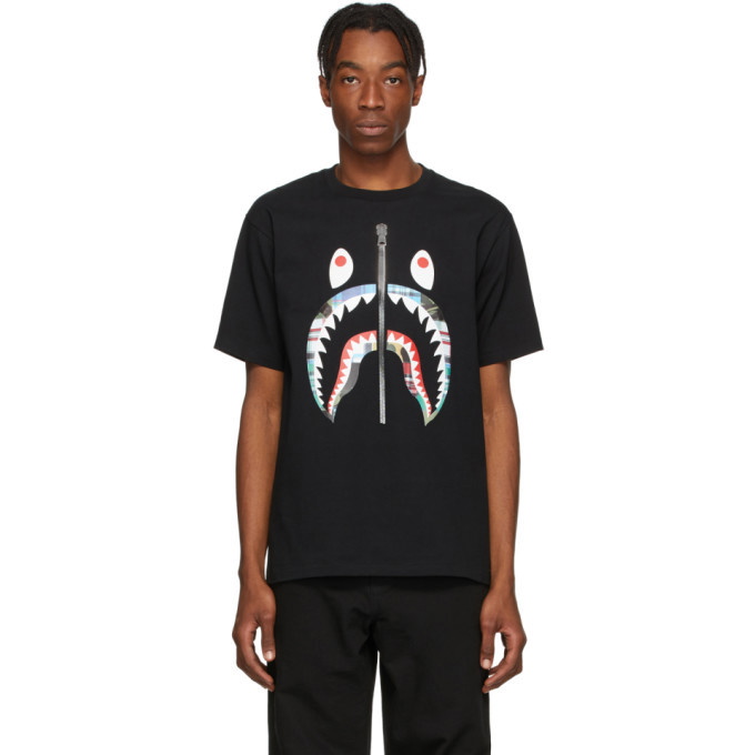 Photo: BAPE Black Patchwork Shark T-Shirt