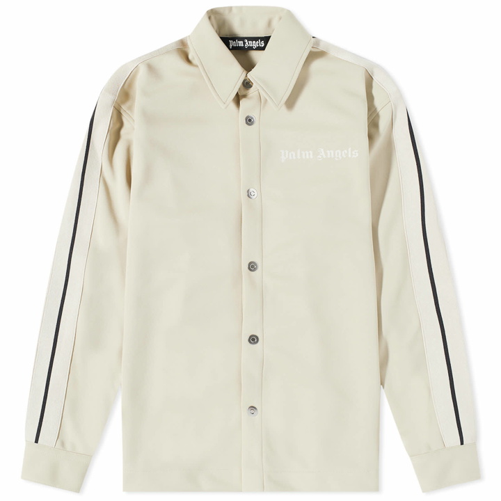 Photo: Palm Angels Men's Track Shirt in Beige/Off White