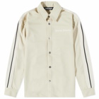 Palm Angels Men's Track Shirt in Beige/Off White