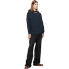 Palm Angels Black Curved Logo Loose Jeans