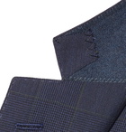 Beams F - Navy Slim-Fit Prince of Wales Checked Wool Suit Jacket - Men - Navy