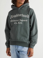 Neighborhood - Printed Cotton-Jersey Hoodie - Gray