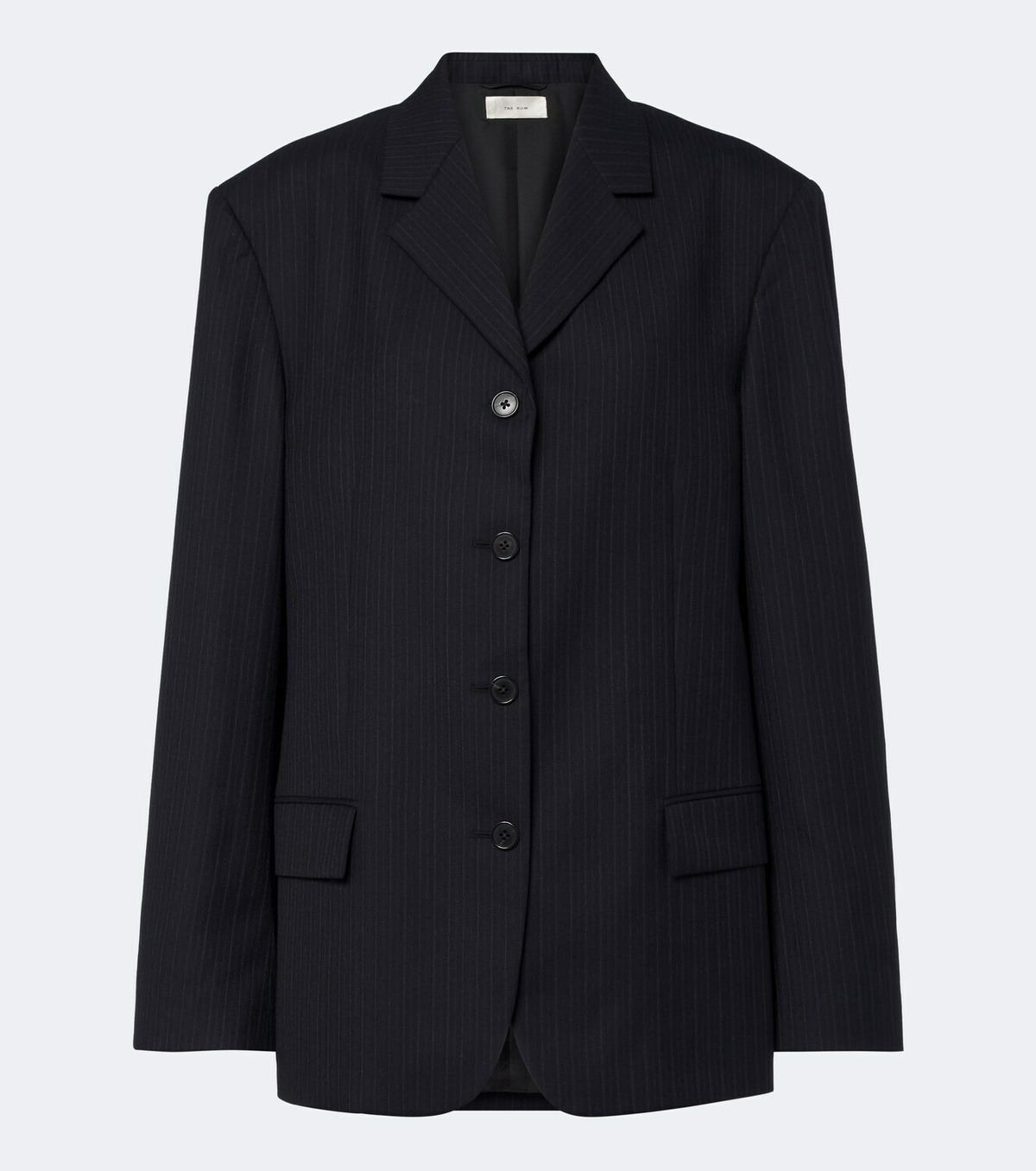 The Row Gelda chalk stripe wool blazer