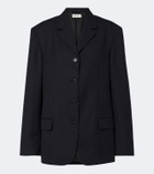 The Row Gelda chalk stripe wool blazer