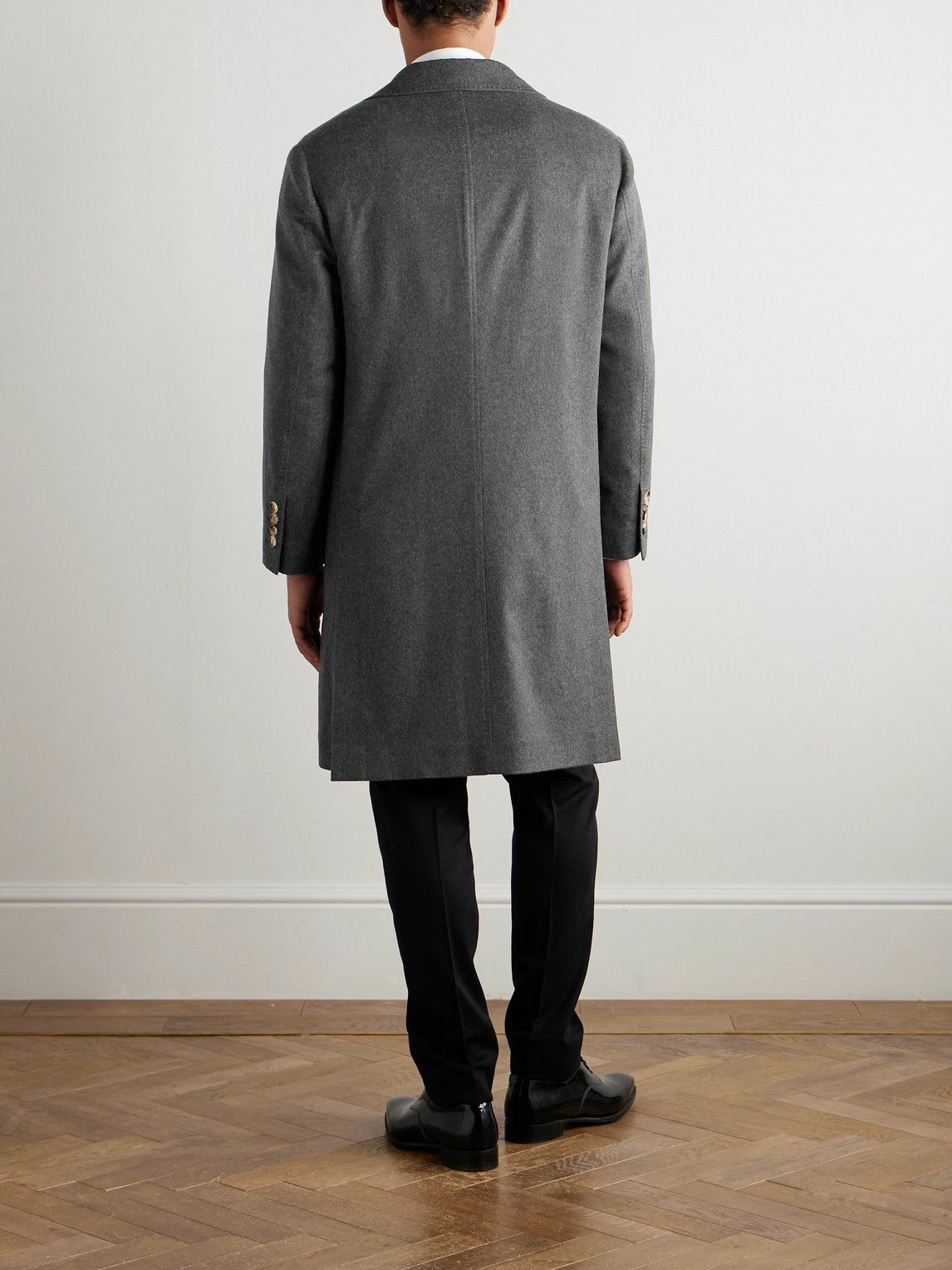 Brunello Cucinelli - Wool and Cashmere-Blend Overcoat - Gray