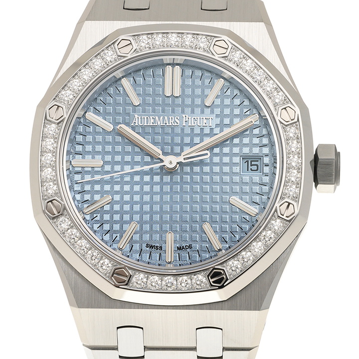 Photo: Audemars Piguet Royal Oak Automatic Diamond Blue Dial Ladies Watch 15551ST.ZZ.1356ST.04