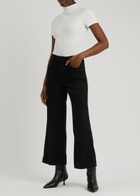 Paige Blanche Ribbed Stretch-jersey T-shirt Ivory