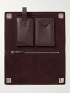 Métier - Runaway Leather-Trimmed Suede Pouch