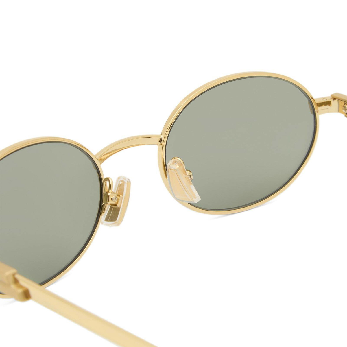 Bottega Veneta Eyewear Bottega Veneta BV1470S Sunglasses in Gold/Green 