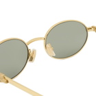 Bottega Veneta Eyewear Bottega Veneta BV1470S Sunglasses in Gold/Green 