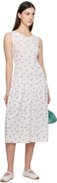 Ashley Williams White Pointelle Midi Dress
