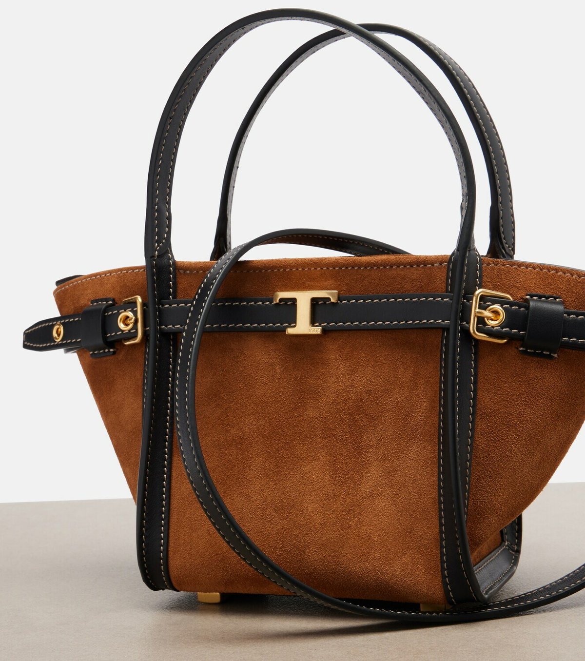 Tod's T Timeless suede tote bag