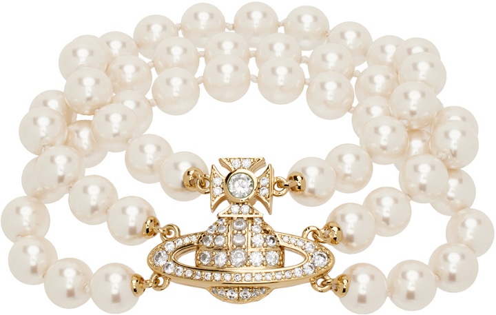 Photo: Vivienne Westwood White Graziella Three Row Pearl Bracelet