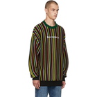 Balenciaga Multicolor Striped Logo Sweater