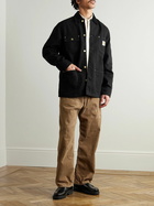 Carhartt WIP - OG Corduroy-Trimmed Cotton-Canvas Chore Jacket - Black
